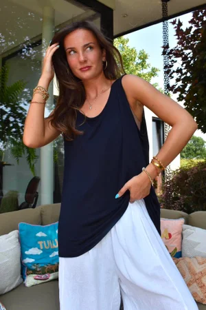 Essential Jersey Layering Vest Navy